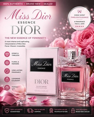 Dior Miss Dior Essence Eau de Parfum Spray 3.4 fl oz Floral Long Lasting