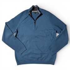 Ted Baker Quarter 1/4 Zip Pullover Sweater Mens Size 5 L Teal