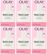 Olay Beauty Fluid Face & Neck Moisturising Lotion 100ml X 6