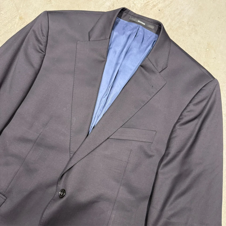 Harry Rosen Baumler Suit 2pc Reda 110s Wool Italy Navy Blue 50 R 40x30 - Image 2 of 4