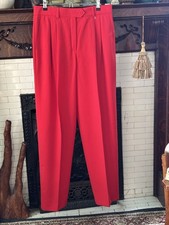 ESCADA Pants Red Wool Size 40 Italy US 6 nwot