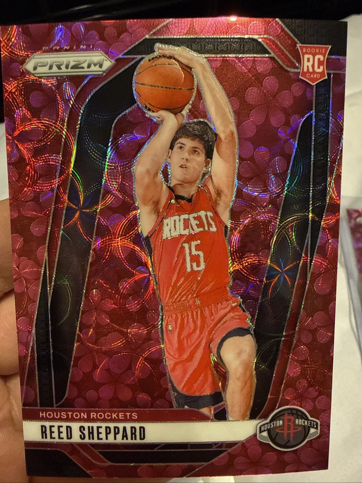 2024 PANINI PRIZM PLUM BLOSSOM #268 REED SHEPPARD Rookie /8 SSP