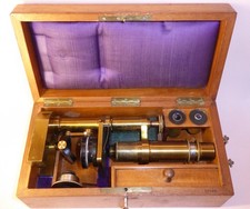 antique brass Microscope  E.Hartnack & Eo Paris & Potsdam