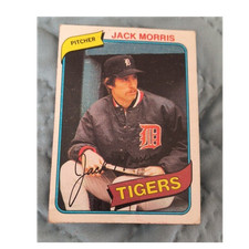 Topps 1980 Jack Morris #371 Detroit Tigers MLB Baseball Card Autographed