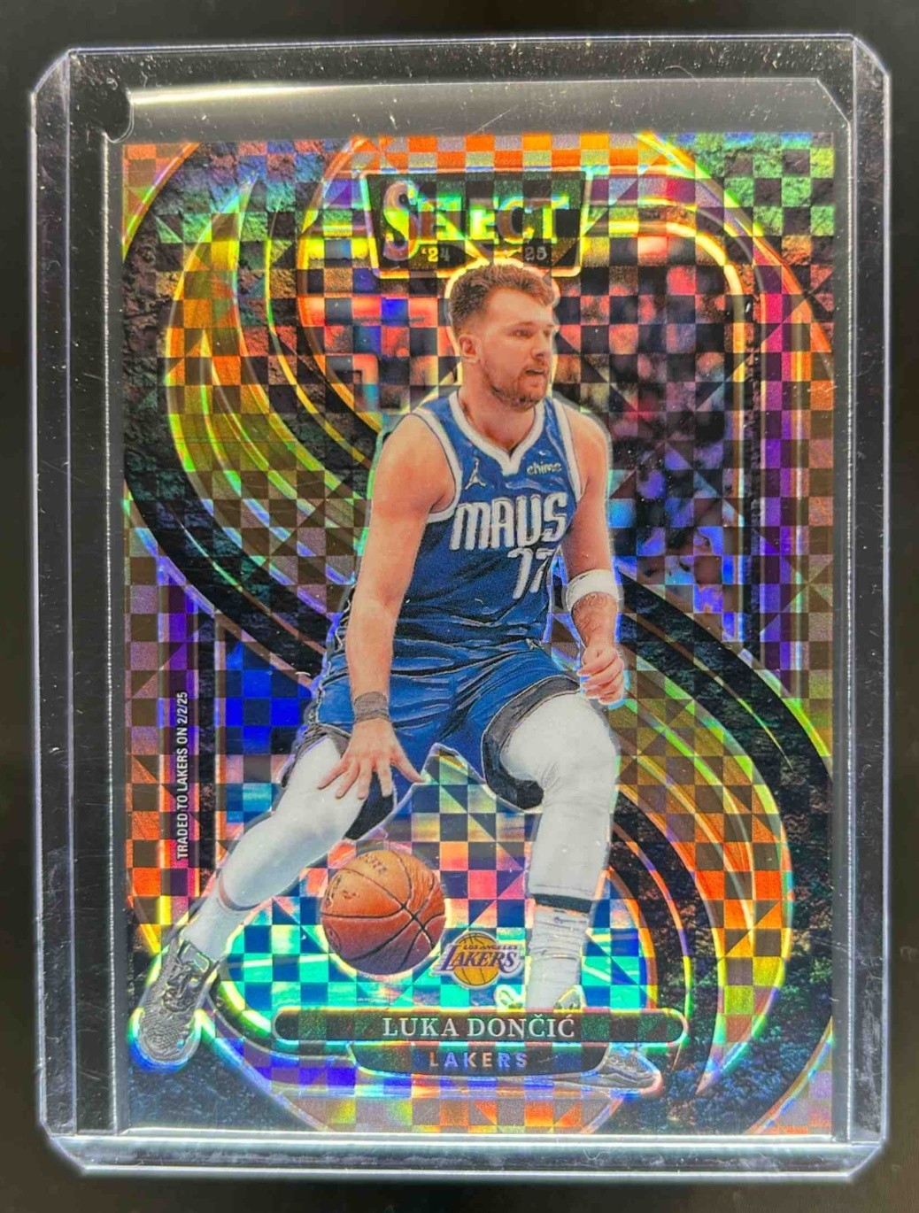 2024-25 Select Luka Doncic Premier Bronze Checker Prizm #17/49 Lakers