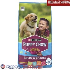 High Protein Puppy Food Tender Crunchy Beef Rice Dry Kibble Nutrient Rich 30 lb 1.14 per pound