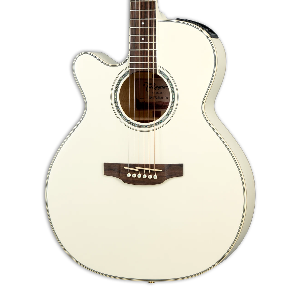 Takamine GN37CE Left-Handed Acoustic-Electric Guitar - Pearl White