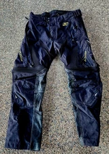 KLIM Dakar OTB Sz 34 Regular Cordura Vent Motorcycle Pants Broken Fly Zipper 