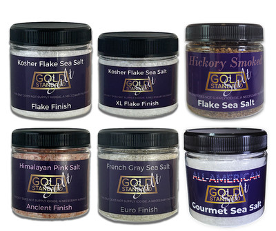 Gold Standard Salt Gourmet Finishing Salt Collection   6 Jar Variety Pack