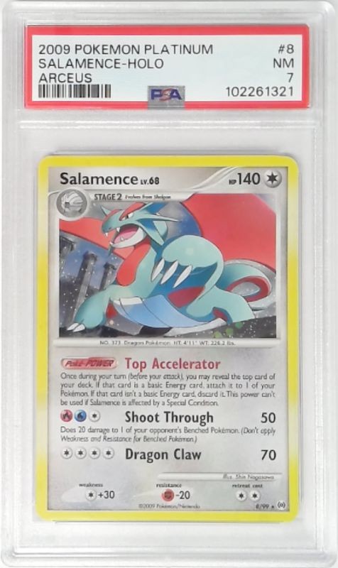 1x  V1813: 2009: Salamence: 8/99: Arceus: Platinum: PSA: 7: NM: 102261321 Graded