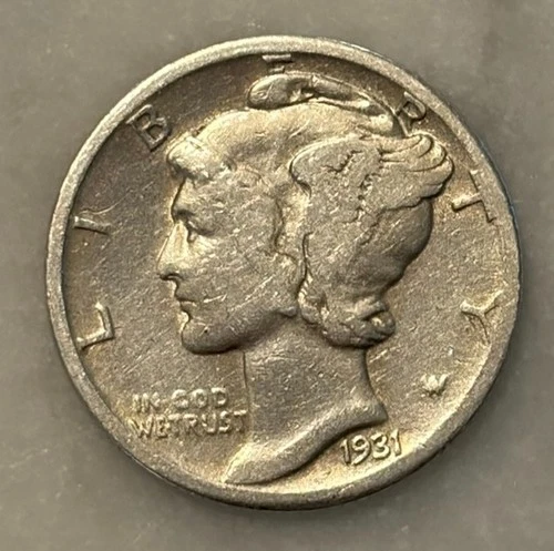 1931-P Mercury Dime - VF - Very Fine - 90% Silver