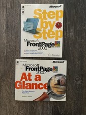 Lot Of 2 "Step by Step" - Microsoft FRONT LINE 2000 At A GLANCE; User Manuals