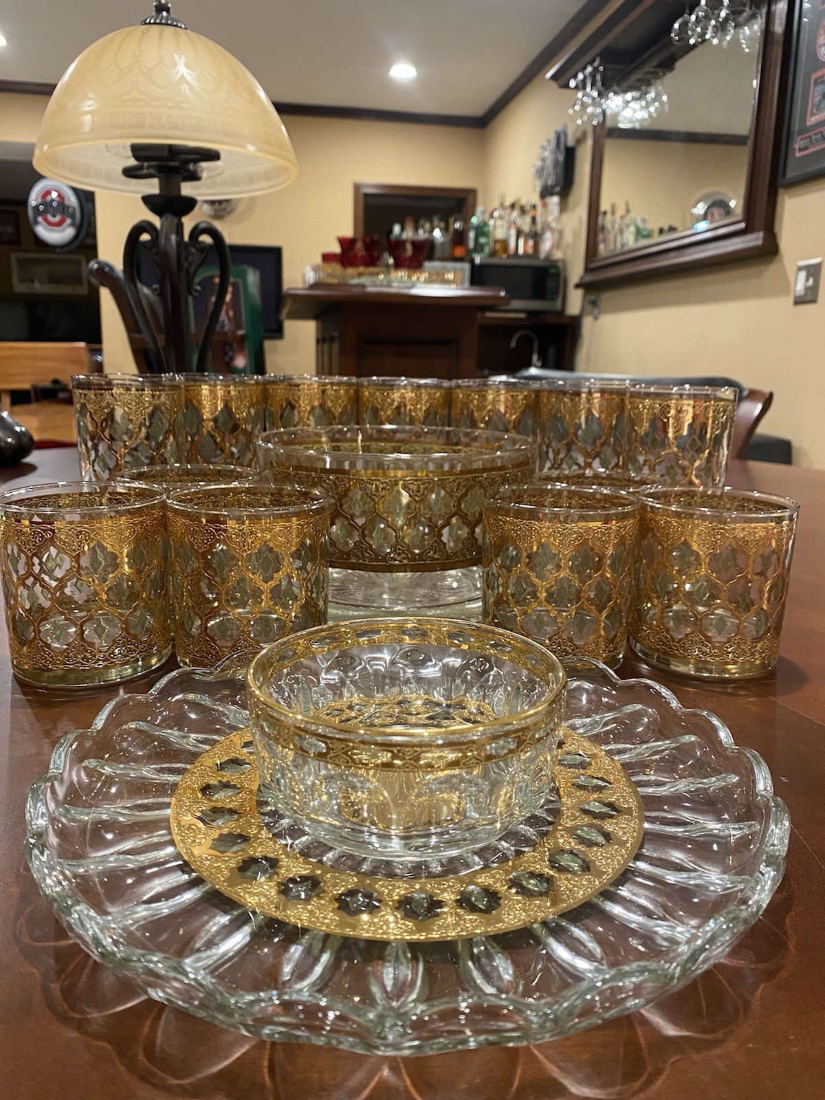 Ultimate 16 Pc Culver  22K Gold Valencia Set-Highball, Lowball, Ice Bucket +more