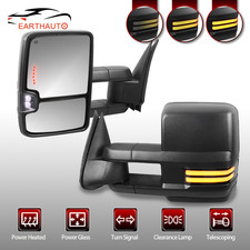 Pair Power Heated Tow Mirrors For 2007-2014 Gmc Sierra Chevrolet Silverado Tahoe