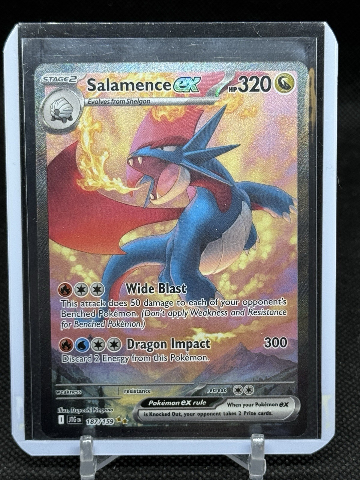 Salamence ex 187/159 SV09 Journey Together Special Illustration Pokemon TCG Mint