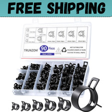 80 Spring Hose Clamps 7-18Mm Constant Tension for Fuel Line Vacuum Air Hose clip