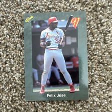 Classic 1991 Update Green Travel Edition Felix Jose Rookie Card #T41 Cardinals. rookie card picture