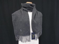 Ralph Lauren Wool Nylon Fringed Muffler Gray Men's Accessories Japan