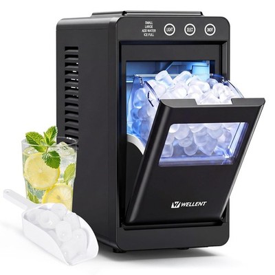 WELLENT Tragbare Eiswürfelmaschine mit Schublade   Schnelles Kugeleis in 6 Min