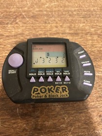 POKER & BLACK JACK Handheld LCD Game - Game & Watch Portable Console Tested