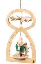 11724 - Richard Glaesser Mini Pyramid Hanging Ornament - Angel Choir - 5 H x 3 W