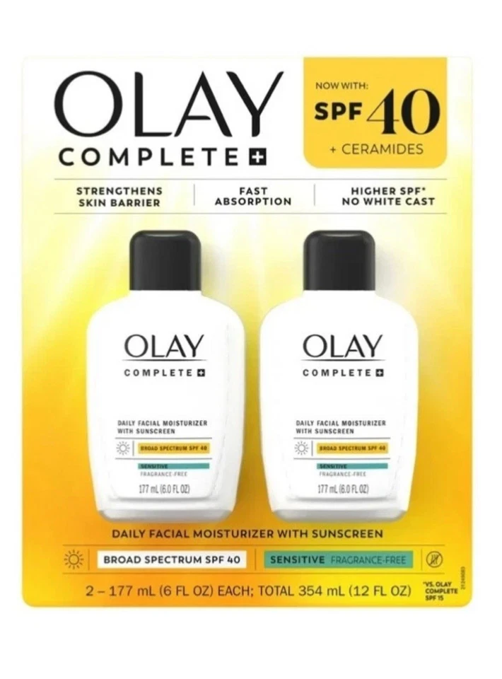 NUEVO Olay Complete+ Crema Hidratante con FPS 40 Sensible 6 fl oz, Paquete de 2 Foto 4 de 4