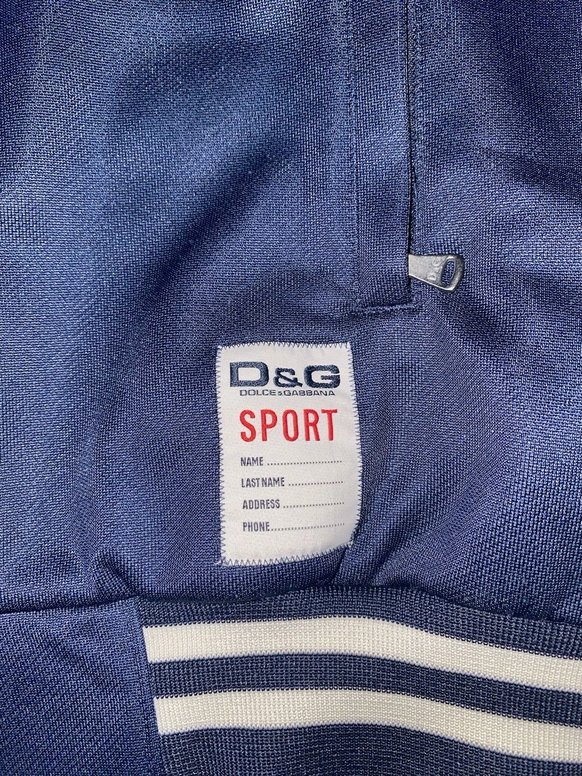 D&G Dolce & Gabbana Vintage Track Jacket Basketball Size L Authentic image 5