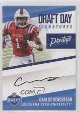2017 Panini Prestige Draft Day Signatures Carlos Henderson #DDS-CN Auto 1u6