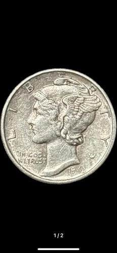 Mercury Dime 1943 S XF Silver