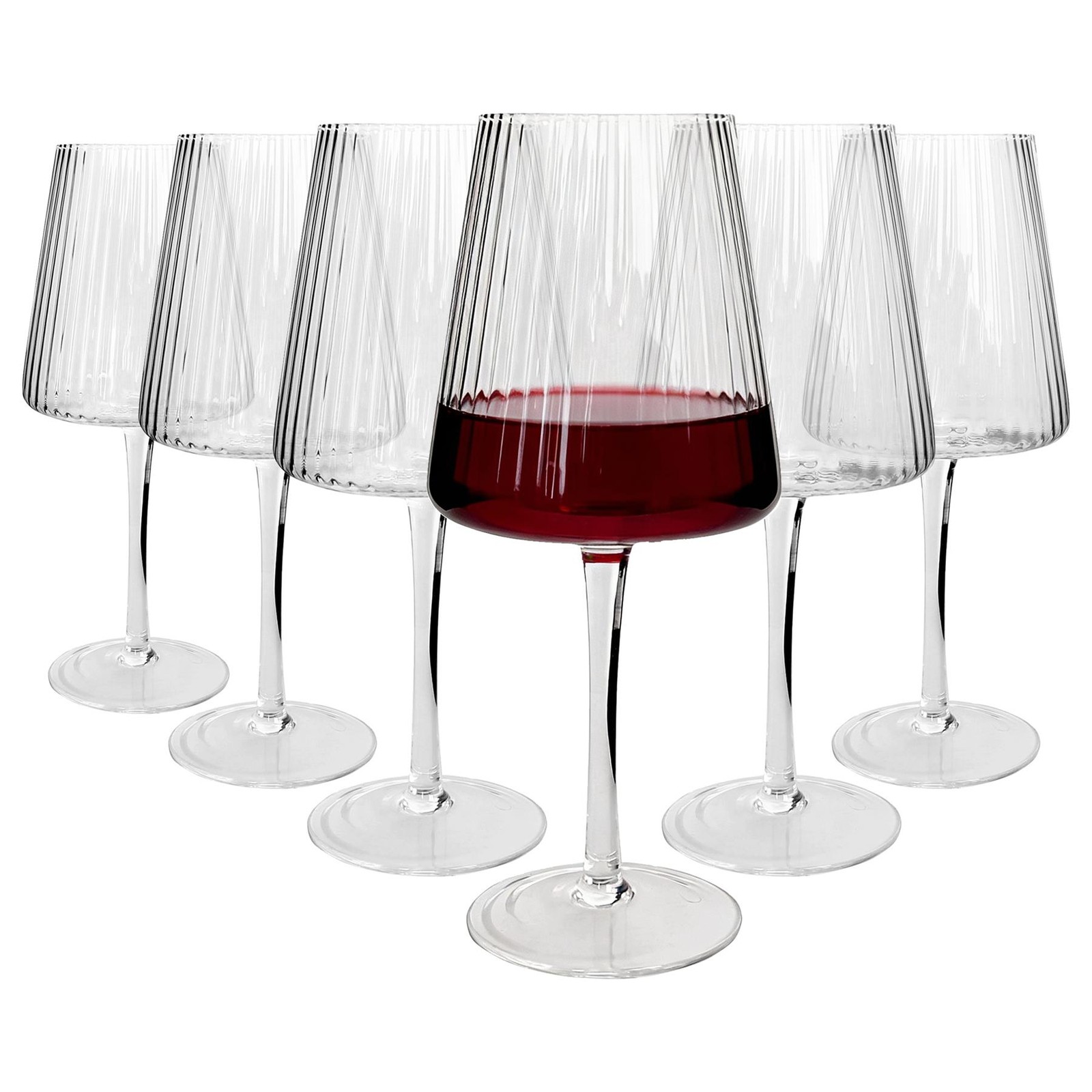 B&Q -  Chelsea Optic Crystal Red Wine Glasses630MlPack Of 6 - Image 2