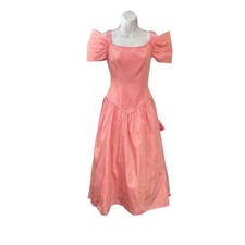 Vintage Glamour 80s Pink Taffeta Gown Barbiecore Retro Prom Princess Core
