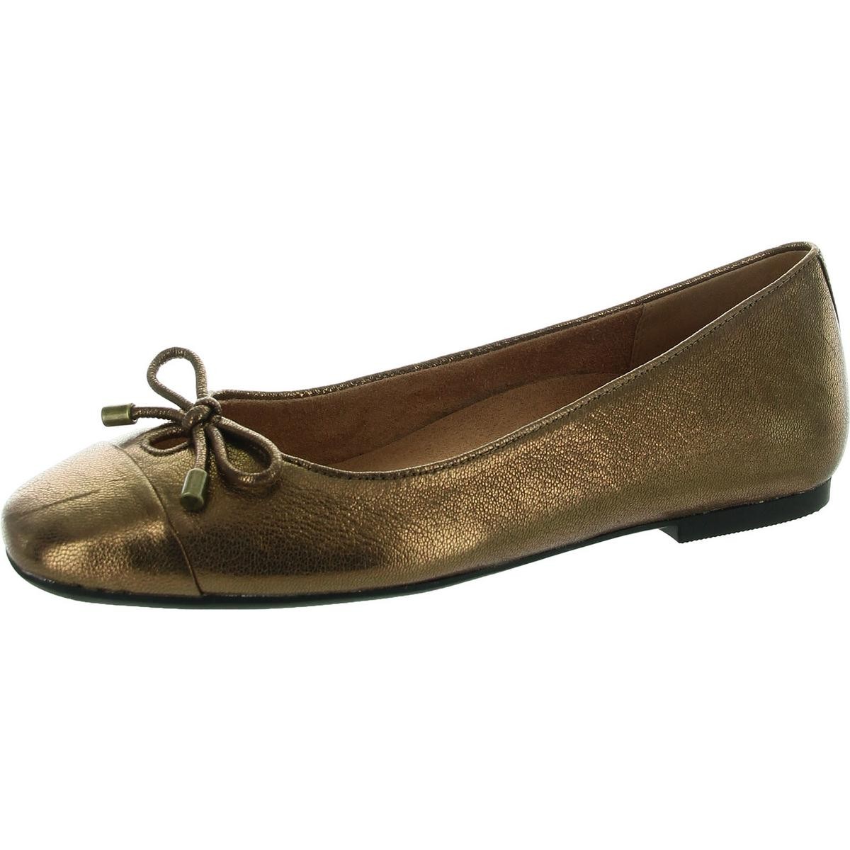 Женские балетки-слипоны из кожи Klara Bronze от Vionic 7 Medium (B,M) BHFO 5812