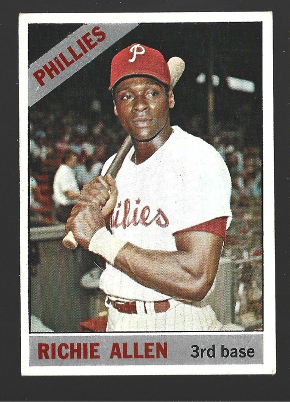 RICHIE ALLEN 1966 TOPPS #80 PHILADELPHIA PHILLIES (VINTAGE *VG-EX)