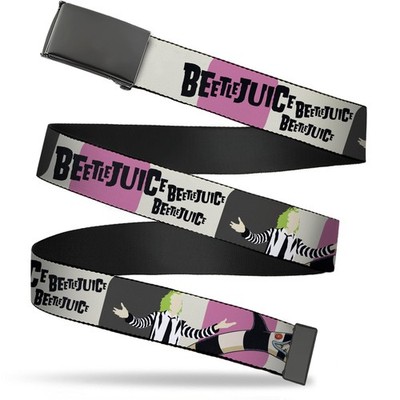 Adjustable Belt, Clamp Buckle, Cut-to-Fit, Beetlejuice Pose and Sand (US IMPORT)