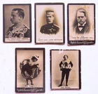 c1900 OGDEN'S Guinea Gold Tobacco Cards  x 5  (blank backs)