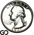 1961 Washington Quarter, Deep Cameo PROOF