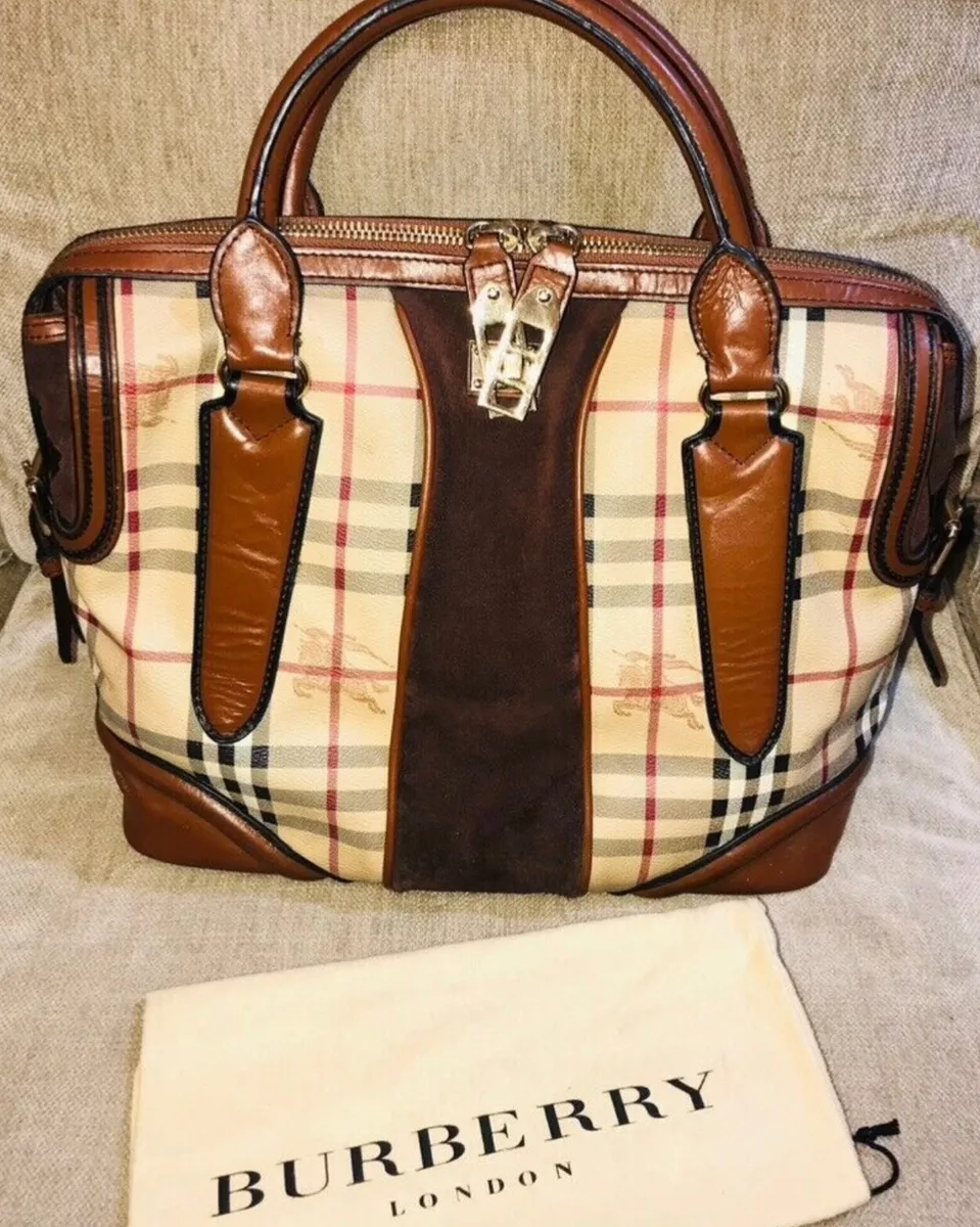 Burberry Haymarket Small Check Bowling Bag