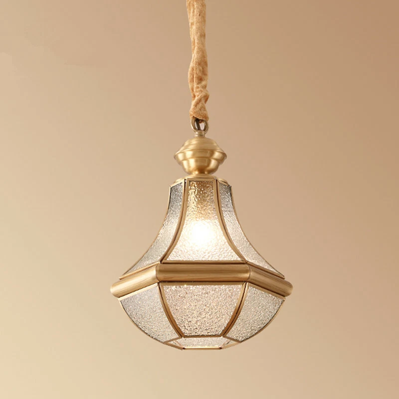 Glass Pendant Light Bar Lamp Copper Ceiling Light Dinning Room Chandelier Lights - Image 4 of 4