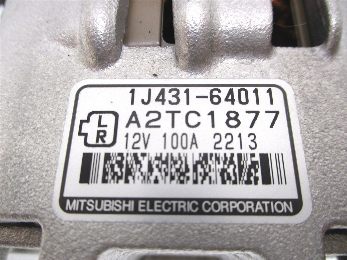1J431-64010 GENUINE KUBOTA ALTERNATOR 12V 100AMP P TERMINAL