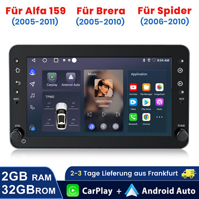 Carplay Android13 Autoradio Für Alfa Romeo 159 Sportwagon Brera Spider GPS 2+32G