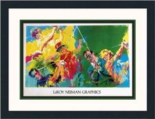 Leroy Neiman Graphics Golf Greats Custom Framed Print