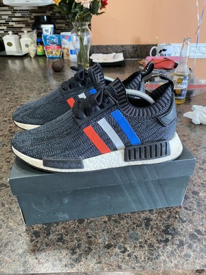 adidas nmd r1 tri color stripes black