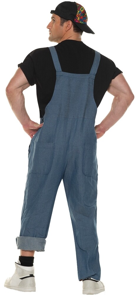 Men's Trippin Costume Adult 90's Faux Overalls Hip Hop