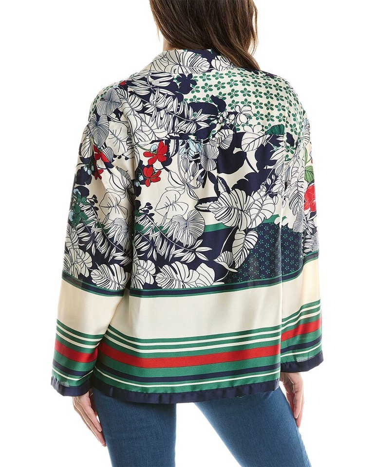 Gracia Hammered Satin Blouse Women's Beige M eBay