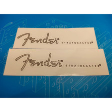 2 Pezzi FENDER STRAT Chitarra Trasferimento UV Headstock Vinile Decalcomanie [NON Waterscivolo]
