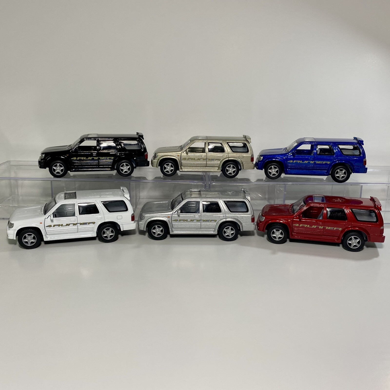 Kinsmart Toyota 4Runner Limited 1:36 Diecast SUV Lot 6 Color Set Black ...