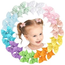 20pcs 2.36 inch Hair Bows for Girls with Alligator Clips
