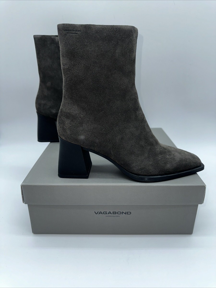 Womens Vagabond Hedda Dark Grey Suede Boots Size UK