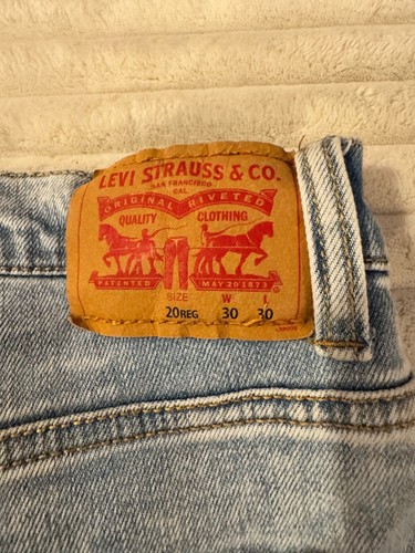 Levi's 512 Slim Taper Jeans Light Blue Wash Size 20 W30 x L30 Regular - Picture 5 of 6