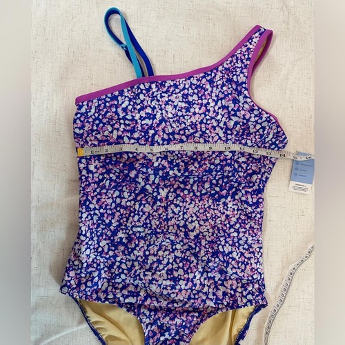 Lands' End Kids Swim One Piece - Silver and Purple ๐ดโ๏ธ - Picture 8 of 9